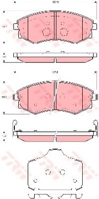 комплект спирачно феродо, дискови спирачки