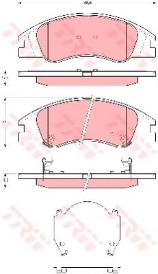 комплект спирачно феродо, дискови спирачки