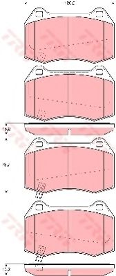 комплект спирачно феродо, дискови спирачки