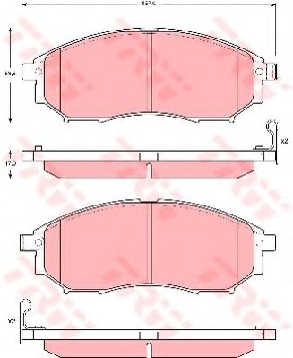 комплект спирачно феродо, дискови спирачки