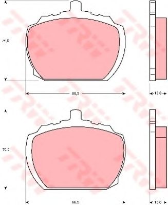 комплект спирачно феродо, дискови спирачки GDB340