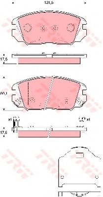 комплект спирачно феродо, дискови спирачки