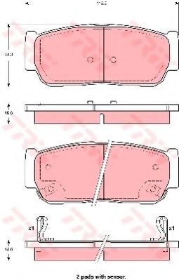 комплект спирачно феродо, дискови спирачки