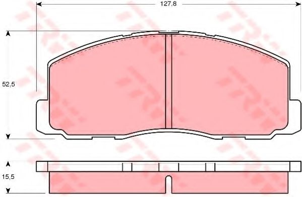 комплект спирачно феродо, дискови спирачки GDB355