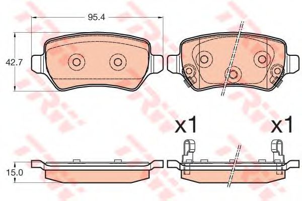 комплект спирачно феродо, дискови спирачки