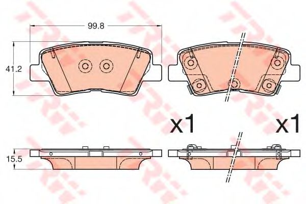 комплект спирачно феродо, дискови спирачки