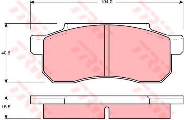 комплект спирачно феродо, дискови спирачки