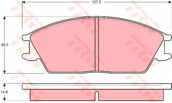 комплект спирачно феродо, дискови спирачки GDB373