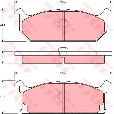 комплект спирачно феродо, дискови спирачки GDB382