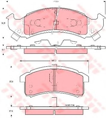 комплект спирачно феродо, дискови спирачки