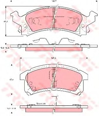 комплект спирачно феродо, дискови спирачки