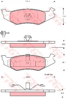 комплект спирачно феродо, дискови спирачки