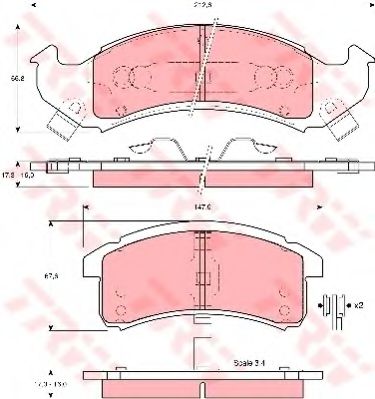 комплект спирачно феродо, дискови спирачки