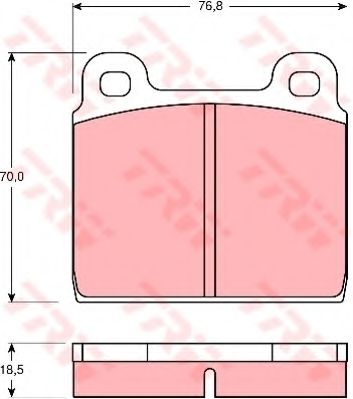 комплект спирачно феродо, дискови спирачки GDB407