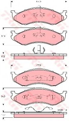 комплект спирачно феродо, дискови спирачки