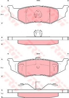 комплект спирачно феродо, дискови спирачки