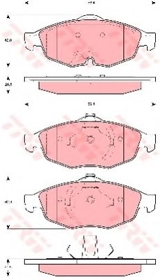 комплект спирачно феродо, дискови спирачки