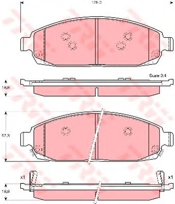 комплект спирачно феродо, дискови спирачки