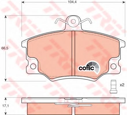 комплект спирачно феродо, дискови спирачки