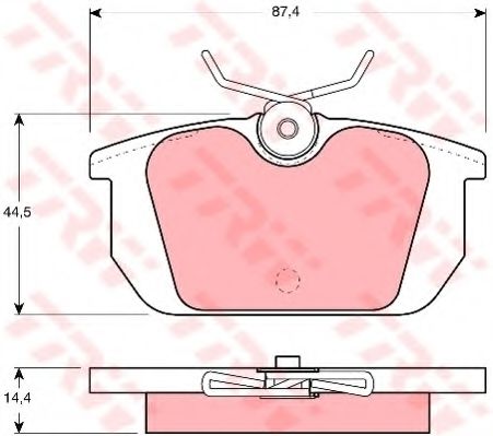 комплект спирачно феродо, дискови спирачки