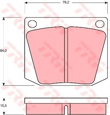 комплект спирачно феродо, дискови спирачки GDB541