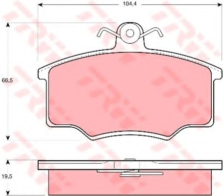 комплект спирачно феродо, дискови спирачки GDB628