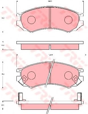 комплект спирачно феродо, дискови спирачки