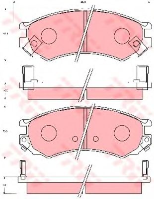 комплект спирачно феродо, дискови спирачки