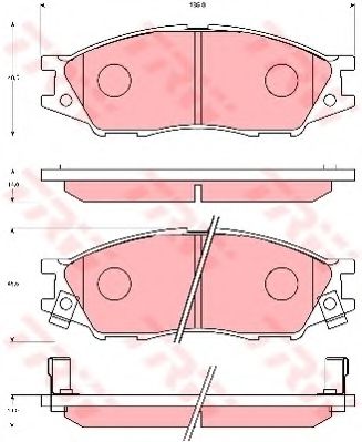 комплект спирачно феродо, дискови спирачки