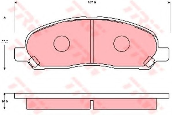 комплект спирачно феродо, дискови спирачки