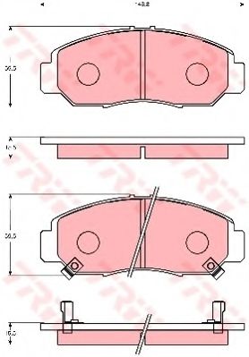 комплект спирачно феродо, дискови спирачки