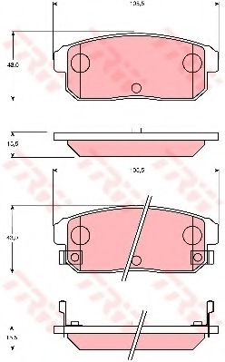 комплект спирачно феродо, дискови спирачки