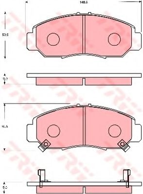 комплект спирачно феродо, дискови спирачки