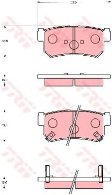 комплект спирачно феродо, дискови спирачки