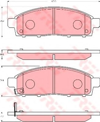 комплект спирачно феродо, дискови спирачки