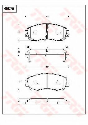 комплект спирачно феродо, дискови спирачки