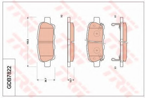 комплект спирачно феродо, дискови спирачки