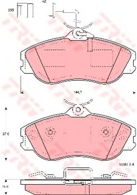 комплект спирачно феродо, дискови спирачки