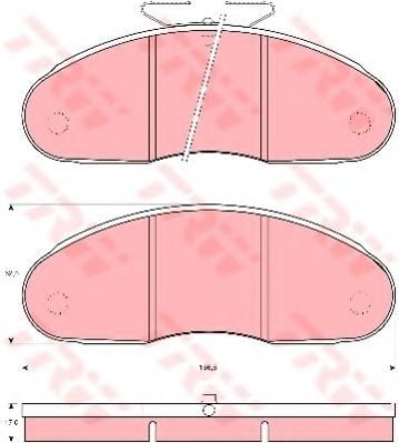 комплект спирачно феродо, дискови спирачки GDB827