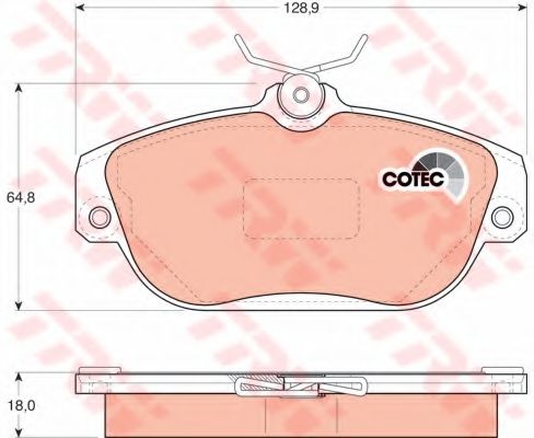 комплект спирачно феродо, дискови спирачки