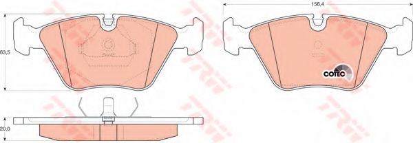 комплект спирачно феродо, дискови спирачки