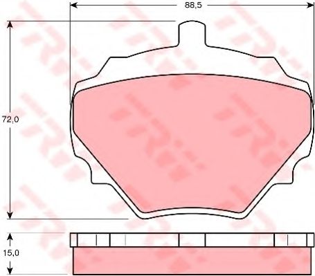 комплект спирачно феродо, дискови спирачки