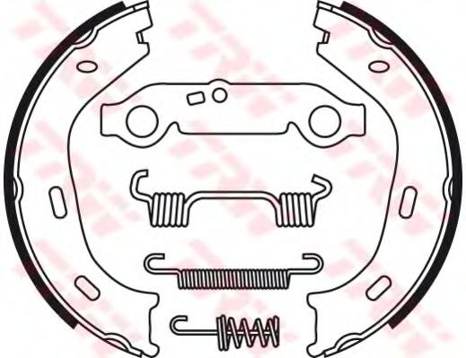 комплект спирачна челюст, ръчна спирачка GS8218