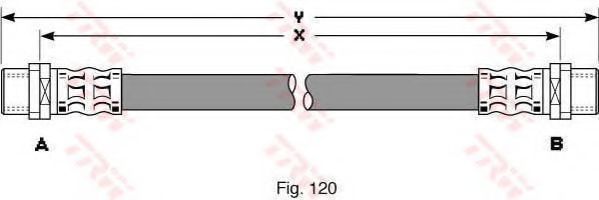 спирачен маркуч PHA344