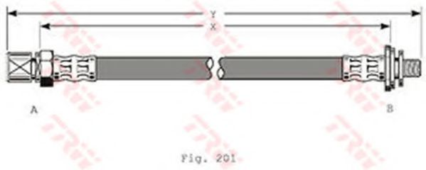 спирачен маркуч PHB340