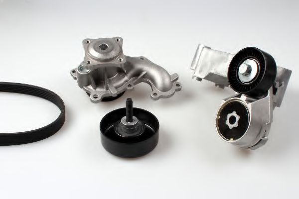 водна помпа + комплект пистови ремъци клиновидно оребряване PK02371