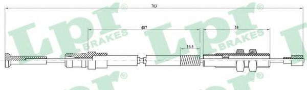 въжен механизъм, задействане на съединителя C0038C