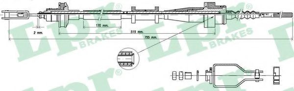 въжен механизъм, задействане на съединителя C0112C