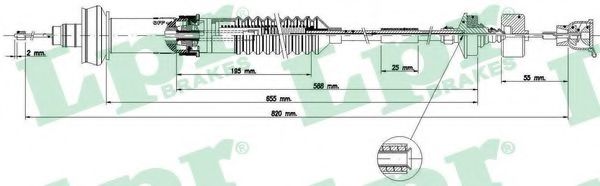 въжен механизъм, задействане на съединителя C0153C