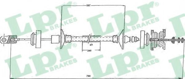 въжен механизъм, задействане на съединителя C0166C